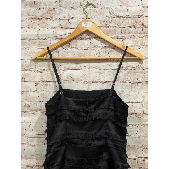 Princess Polly Molina Mini dress in black with Ruffle Fringe Details, Size 2 - Picture 7 of 9